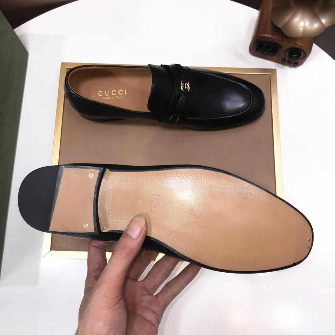 Men's shoes 💰580💰[GUCCI—Gucci] The latest high-end version of Gucci. Official website new model. Available at the same time at counters, the uppers are made of original cowhide imported from Italy/matched with the original special material splicing design concept; "highlight, high-end, grade, extravagance" and exquisite workmanship (original mesh fabric) sole: original factory special outsole size (38-45) (custom-made 45 non-returnable)